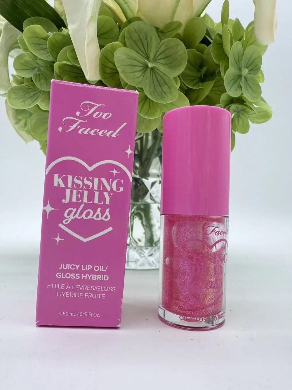 TOO FACED Kissing Jelly Gloss Juicy Lip Oil Bubblegum 0.15oz / 4.5ml NEW